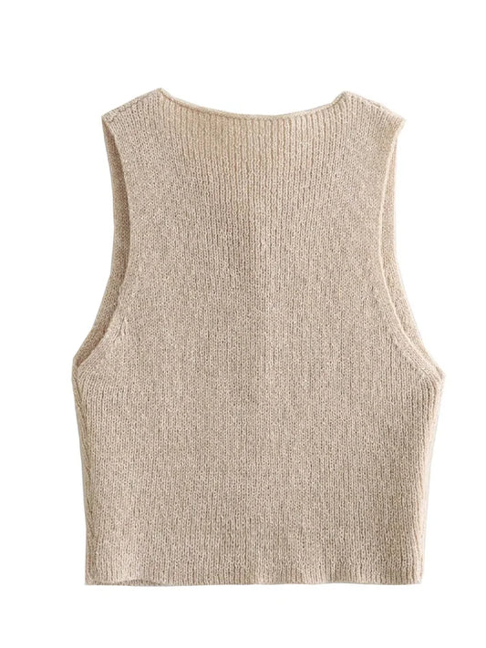 A&A Knitted Vest Cardigan