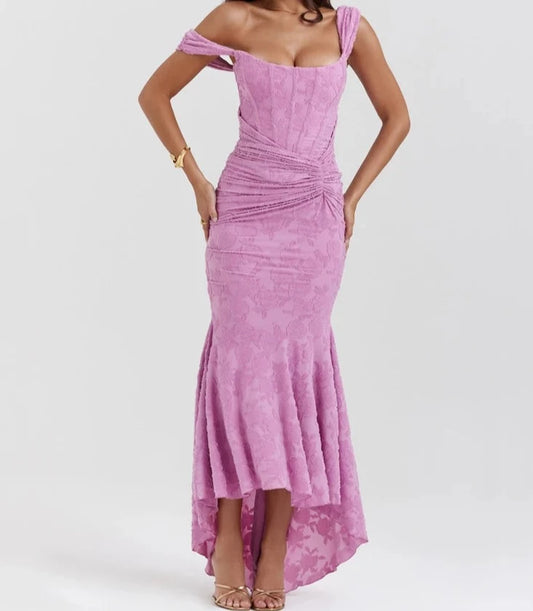 A&A Off-shoulder Lace Maxi dress