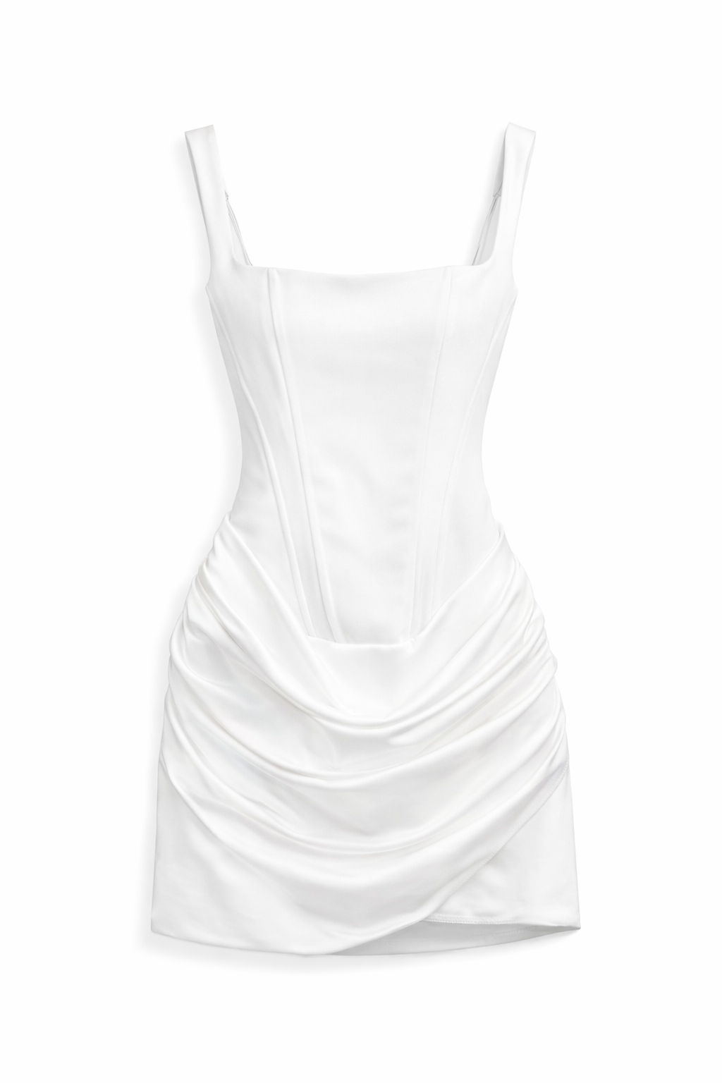 A&A Luxe Sculpted Corset Ruched Mini Dress