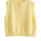 A&A Yellow Lace Up Spring Sleeveless Backless Knit Top