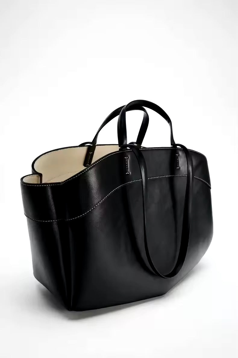 A&A Faux Leather Retro Tote Bag