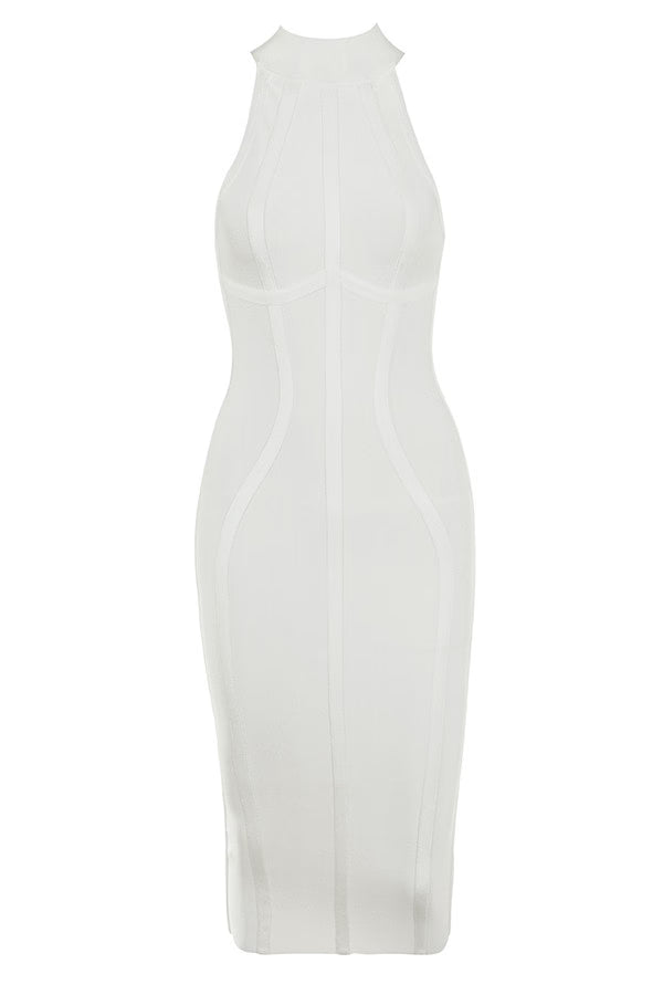 A&A Zahra Halterneck Bodycon Bandage Midi Dress