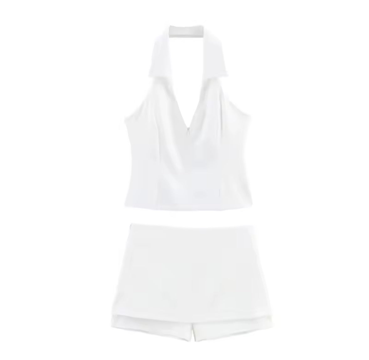 A&A Chic Spring Pink Halter Neck Skort Set