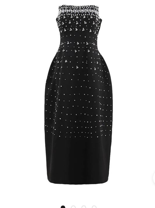 A&A Luxe Crystal Embellished Midaxi Dress