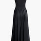 A&A Luxe V Neck Strapless Pleated Dress