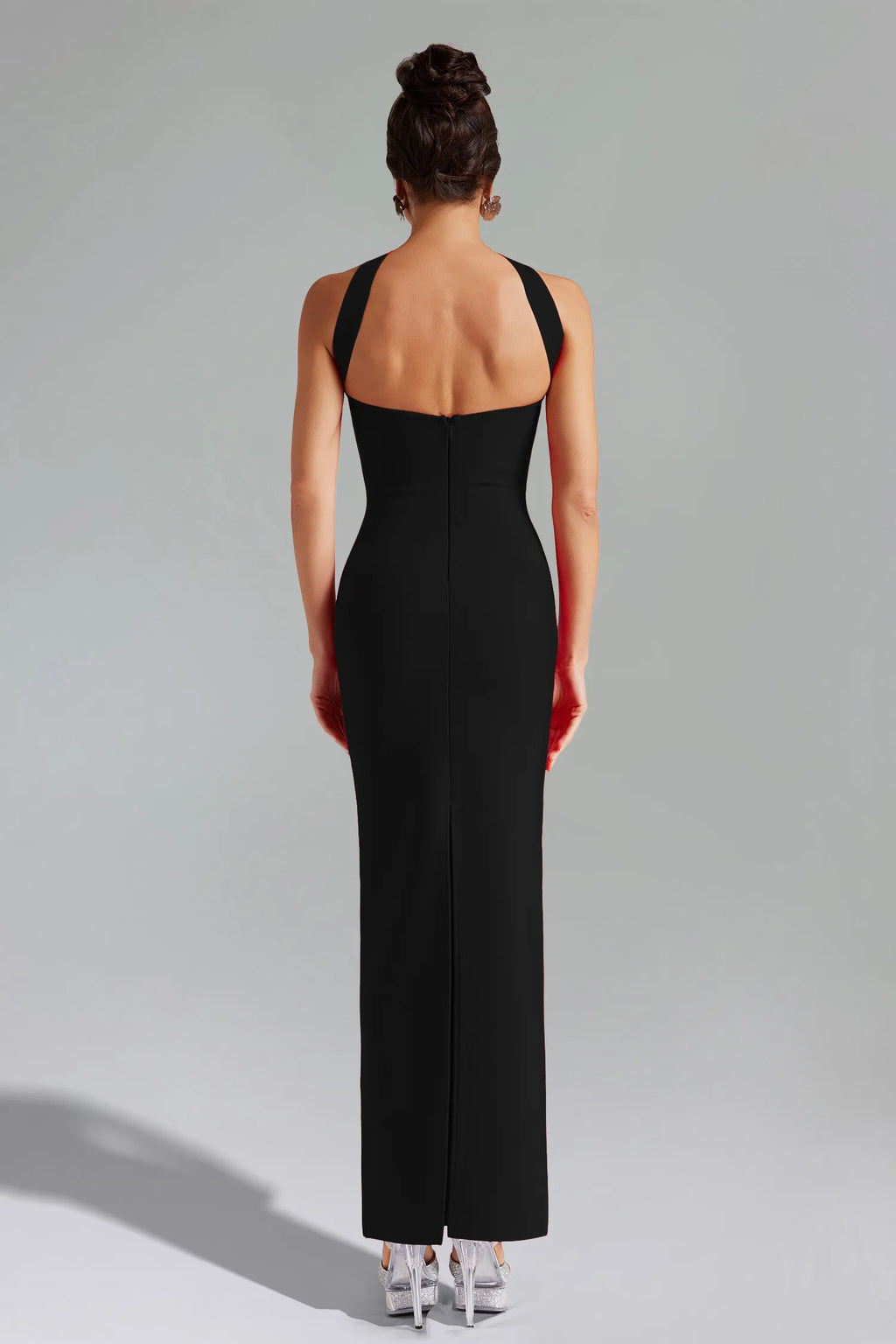 A&A Kaia Halter Bodycon Backless Bandage Maxi Dress