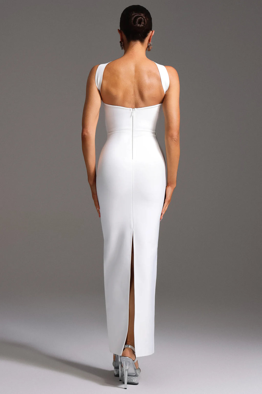 A&A Kaia Halter Bodycon Backless Bandage Maxi Dress