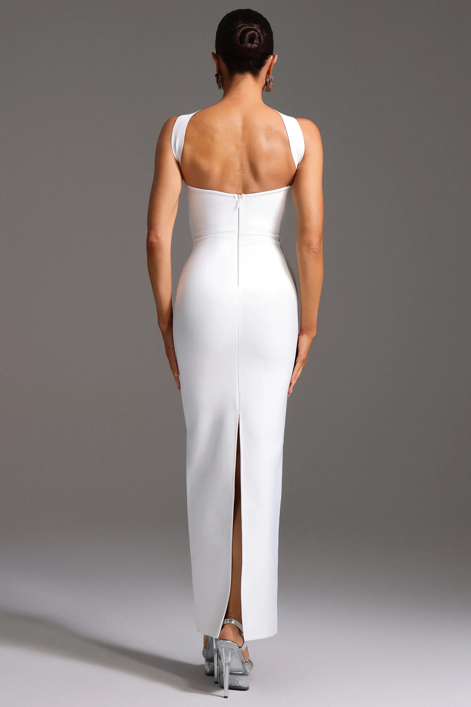 A&A Kaia Halter Bodycon Backless Bandage Maxi Dress