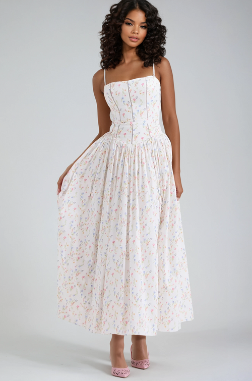 A&A Eunice Midaxi Elegant Floral Print Sundress