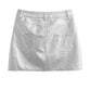 A&A Front Pockets Faux Silver Leather Mini Skirt