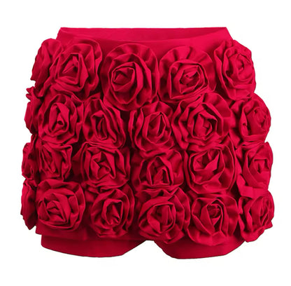 A&A Luxe Appliques 3D Flower Shorts