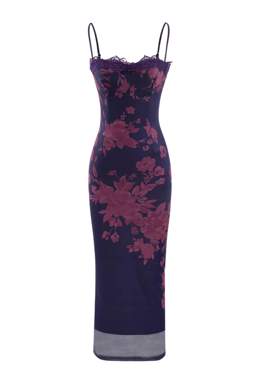 A&A Luxe Floral Bodycon Maxi Dress