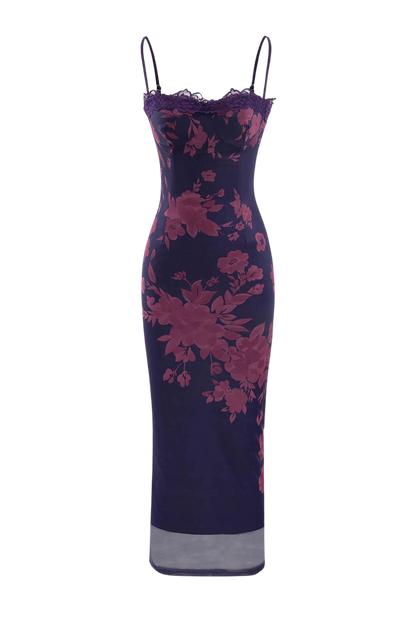 A&A Luxe Floral Bodycon Maxi Dress