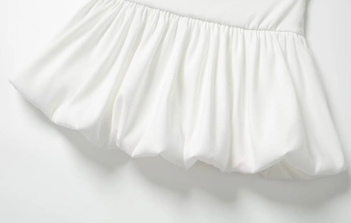 A&A Y2K Pleated Bubble Mini Skirt