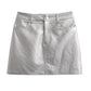 A&A Front Pockets Faux Silver Leather Mini Skirt