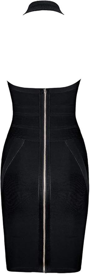 A&A Isabella Halter Bandage Midi Dress