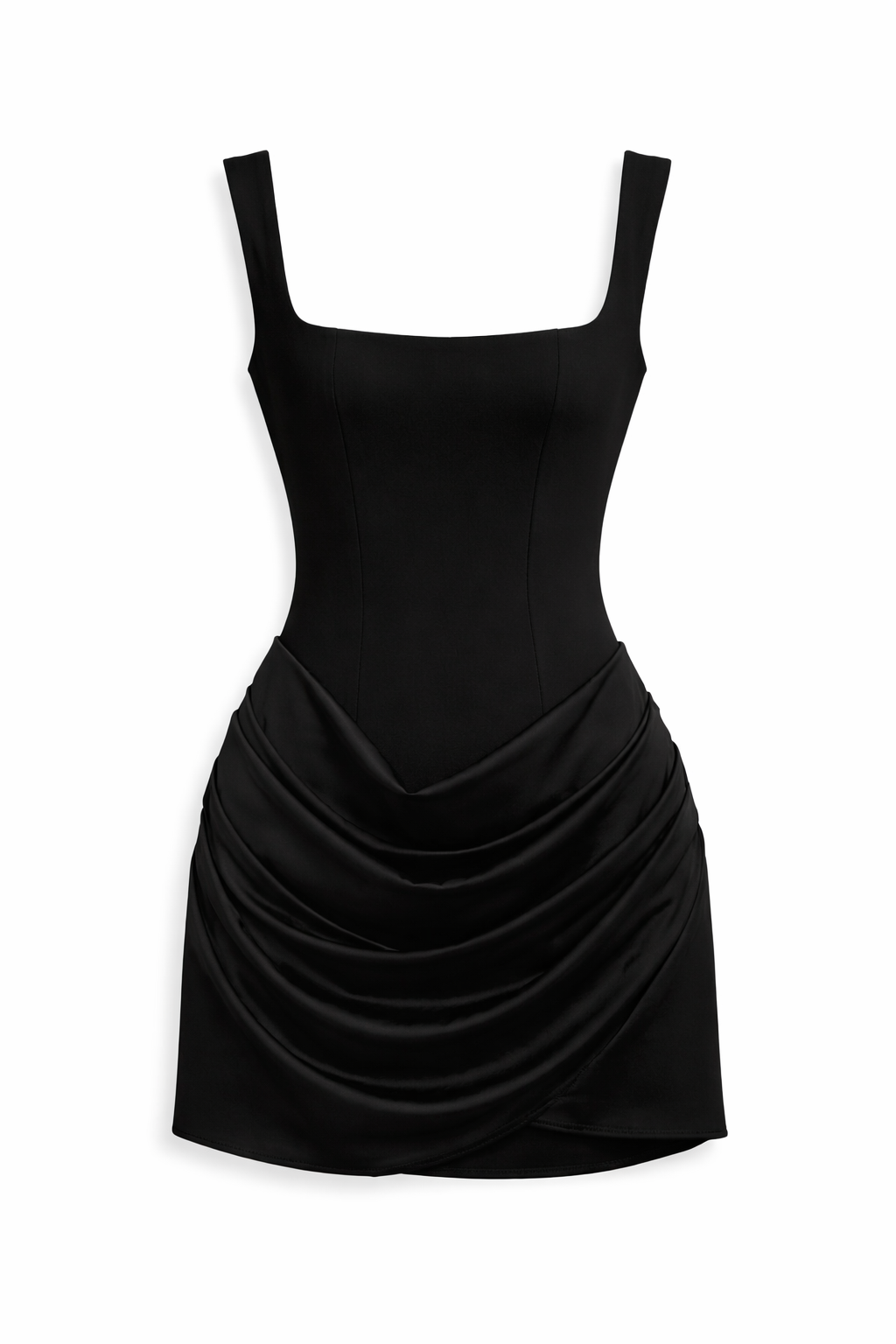 A&A Luxe Sculpted Corset Ruched Mini Dress