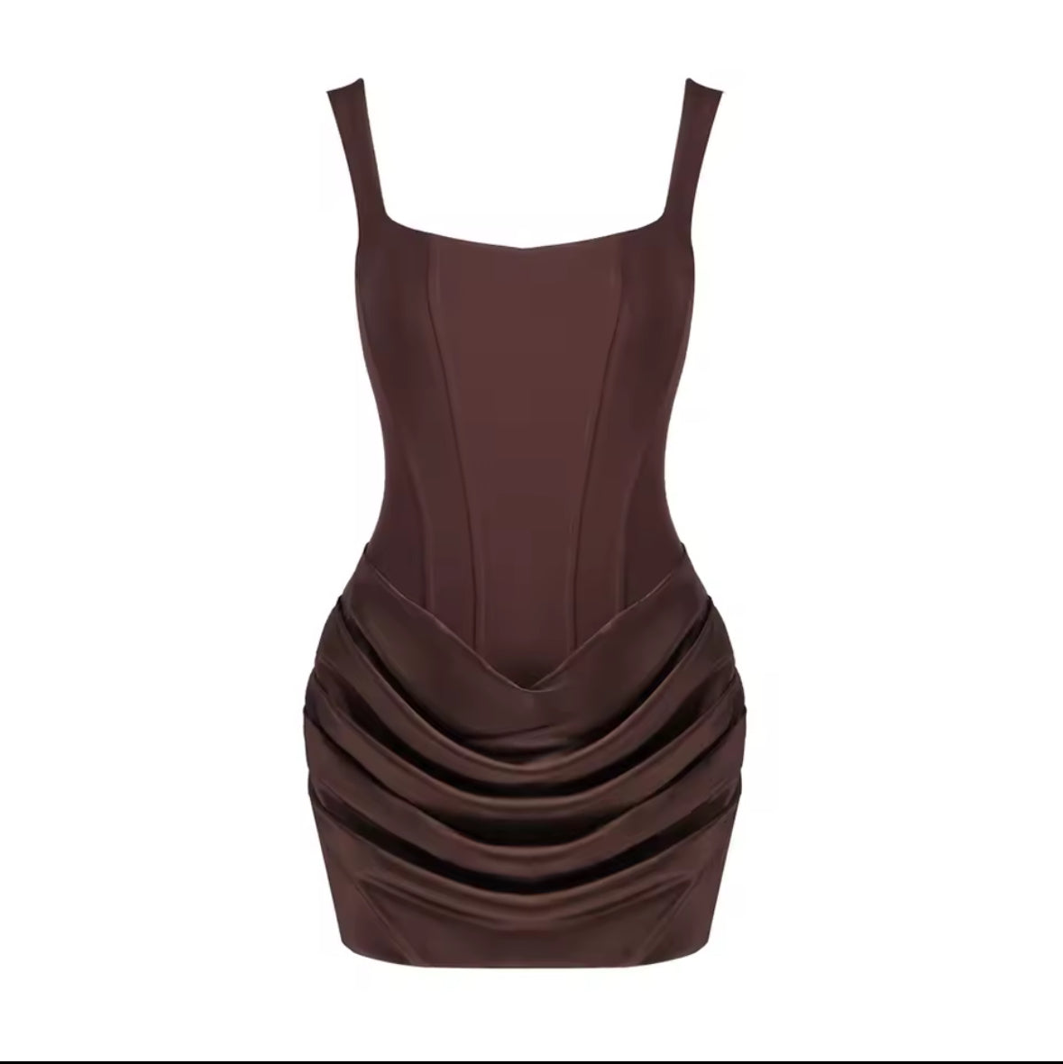 A&A Luxe Sculpted Corset Ruched Mini Dress
