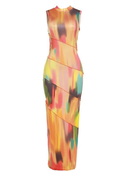 A&A Patched Aura Maxi Dress