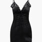 A&A Lace Satin Slip Mini Dress with Corset Style