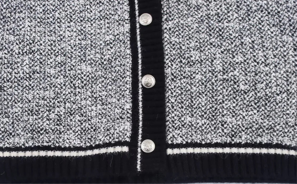 A&A Monochrome Preppy Knit Sweater Vest