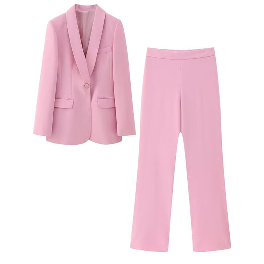 A&A London Pink Suit Two Piece Set