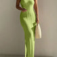 A&A Deioa Spaghetti Strap Knitted Maxi Dress