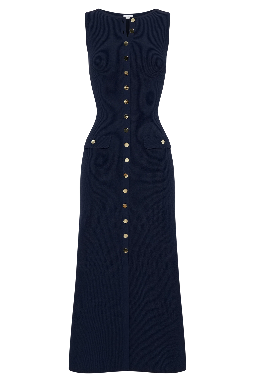 A&A Alina Elegant Knitted Button Down Maxi Dress