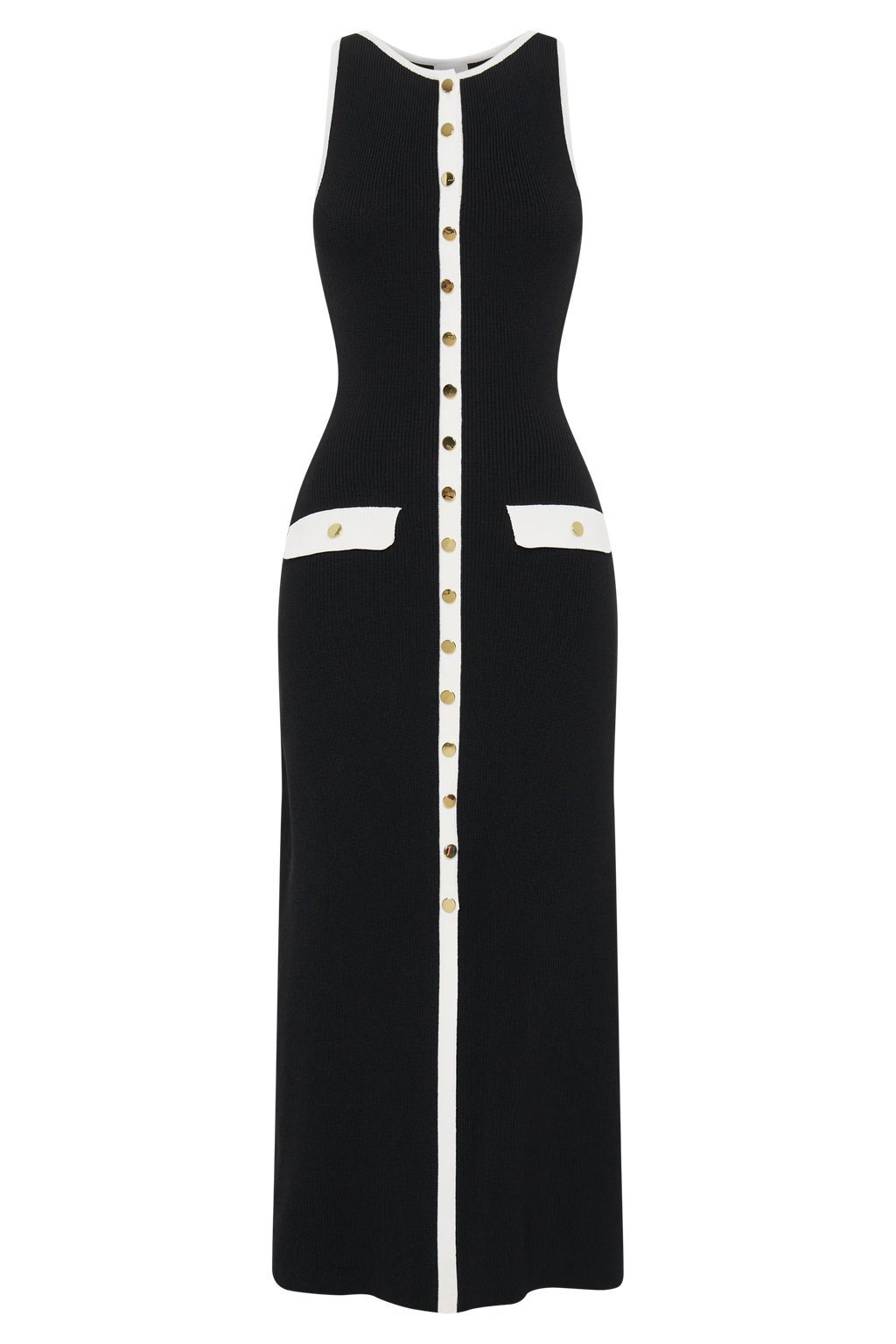 A&A Alina Elegant Knitted Button Down Maxi Dress