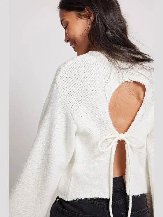 A&A O Knit Cut Out Oversized Sweater