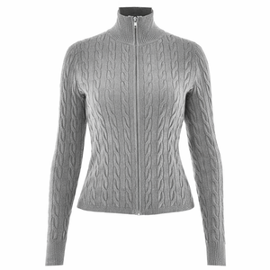 A&A Noel Knitted Turtleneck Zip Cardigan