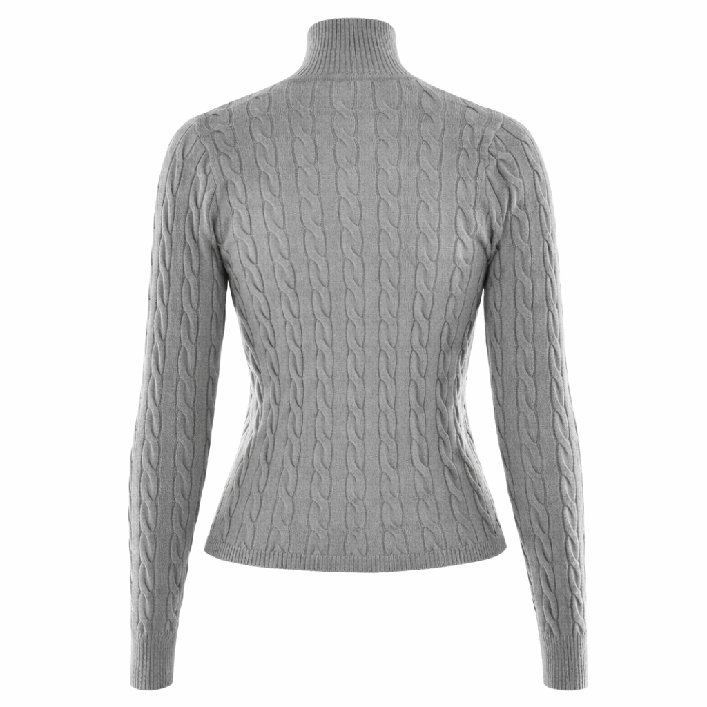 A&A Noel Knitted Turtleneck Zip Cardigan