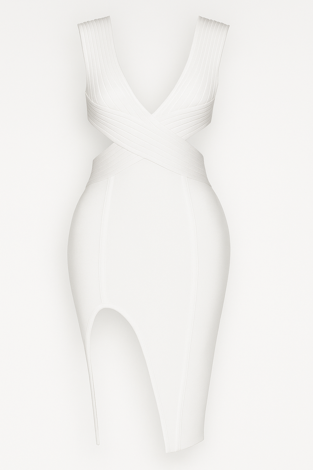 A&A Noemi Cut Out Bodycon Bandage Midi Slit Dress