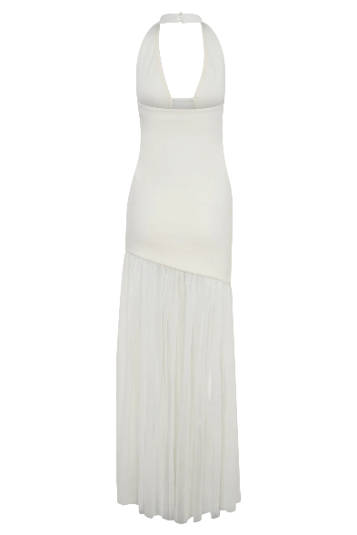 A&A Luxe Halter Neck Cut Out Mesh Maxi Dress