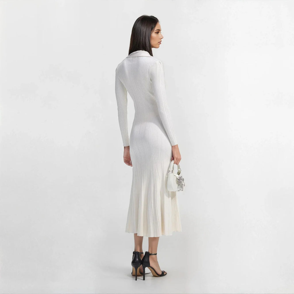 A&A Onua Knitted Button Pockets Maxi Dress