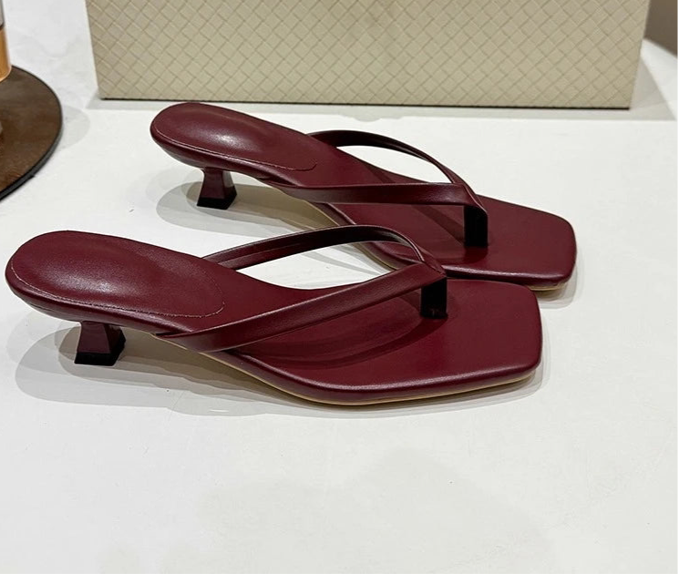 A&A Kitten Heel Slip On Sandals