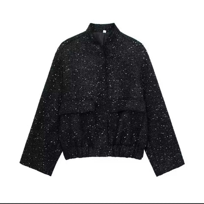 A&A Luxe Sparkle Long Sleeve Jacket