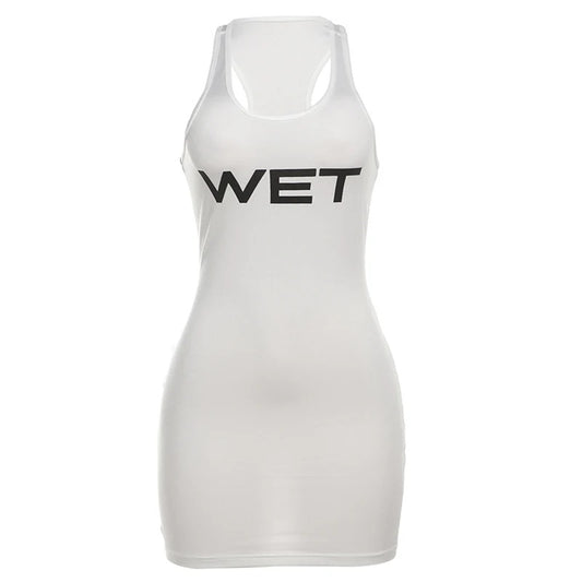 A&A WET Print Sleeveless Bodycon Dress