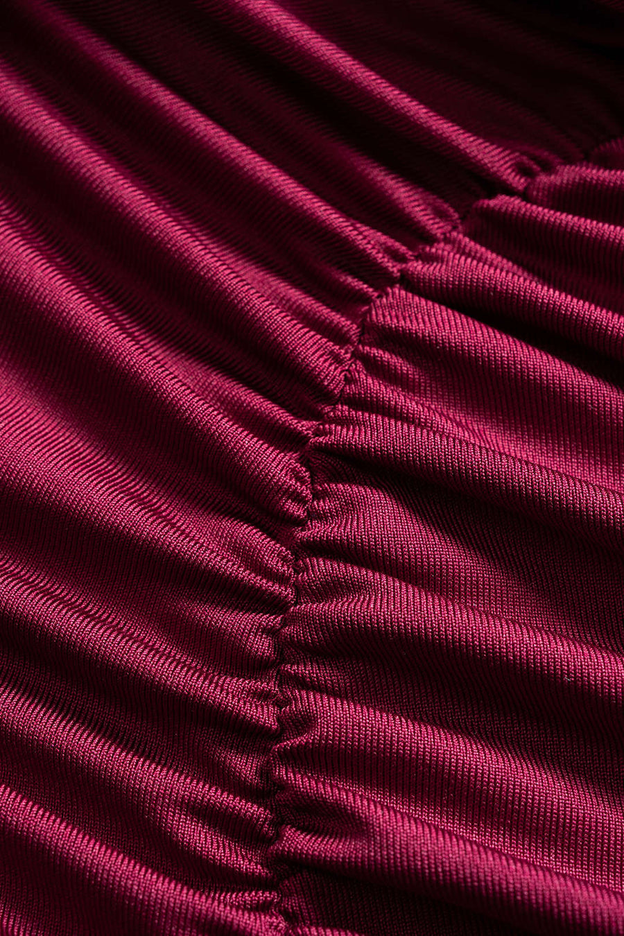 A&A One Shoulder Ruched High Split Maxi Dress