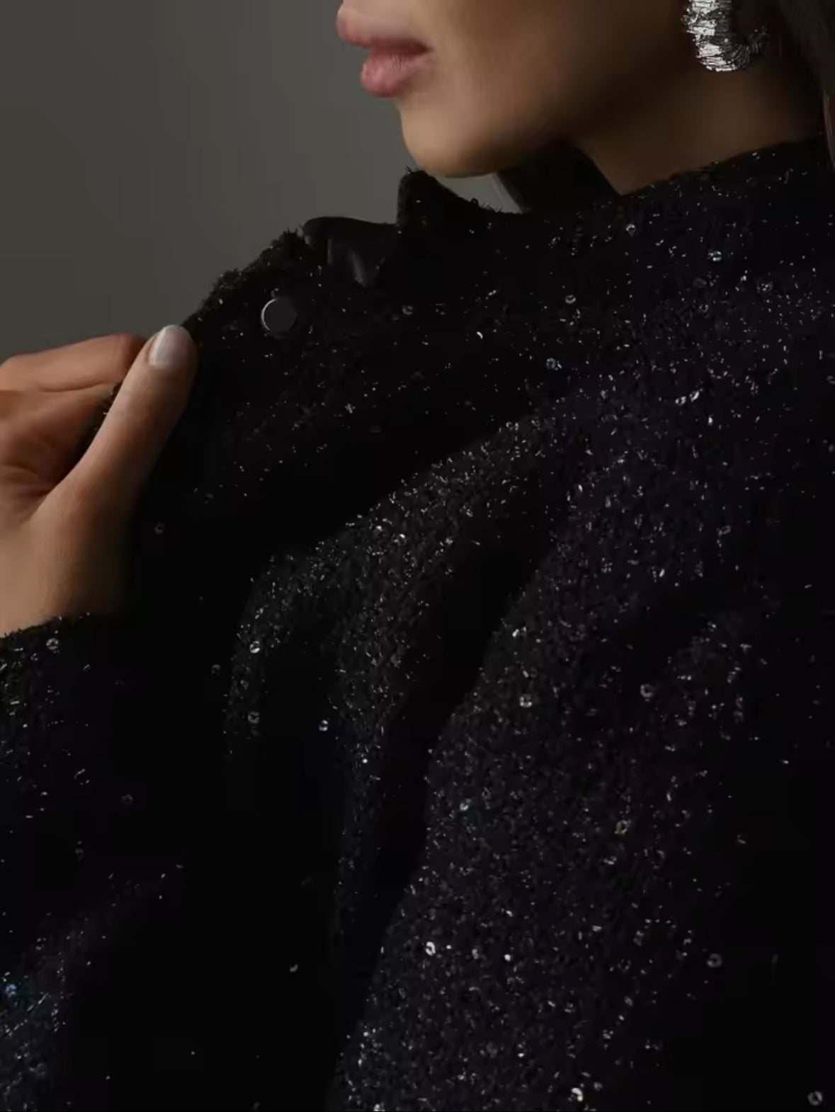 A&A Luxe Sparkle Long Sleeve Jacket