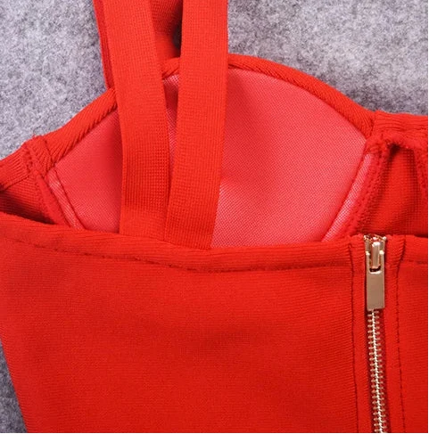 A&A Rachel Crystal Detail Bandage Midi Dress