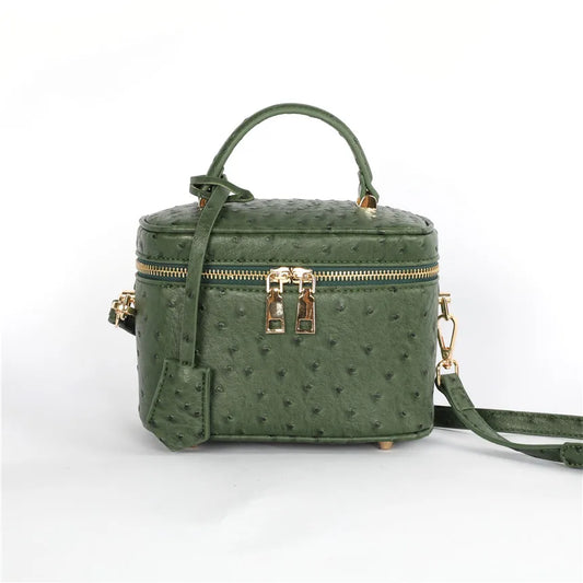 A&A Altier Faux Ostrich Leather Bag