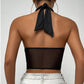 A&A Cross Halter Corset Bustier Top