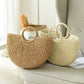 A&A Summer Straw Woven Beach Tote Bag