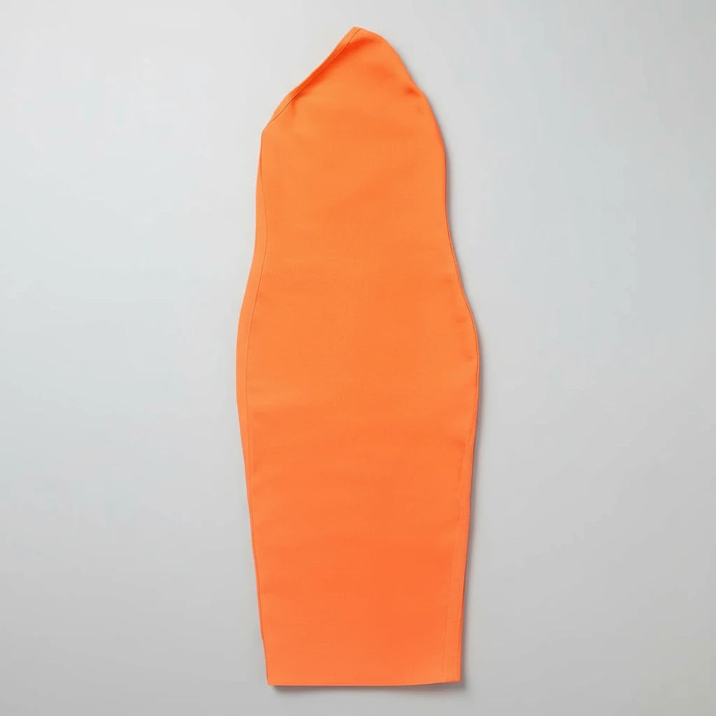 Orange fabric on a gray background