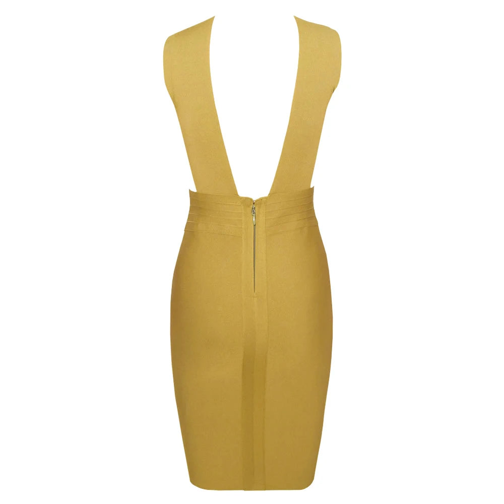A&A Noemi Cut Out Bodycon Bandage Midi Slit Dress