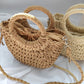 A&A Summer Straw Woven Beach Tote Bag