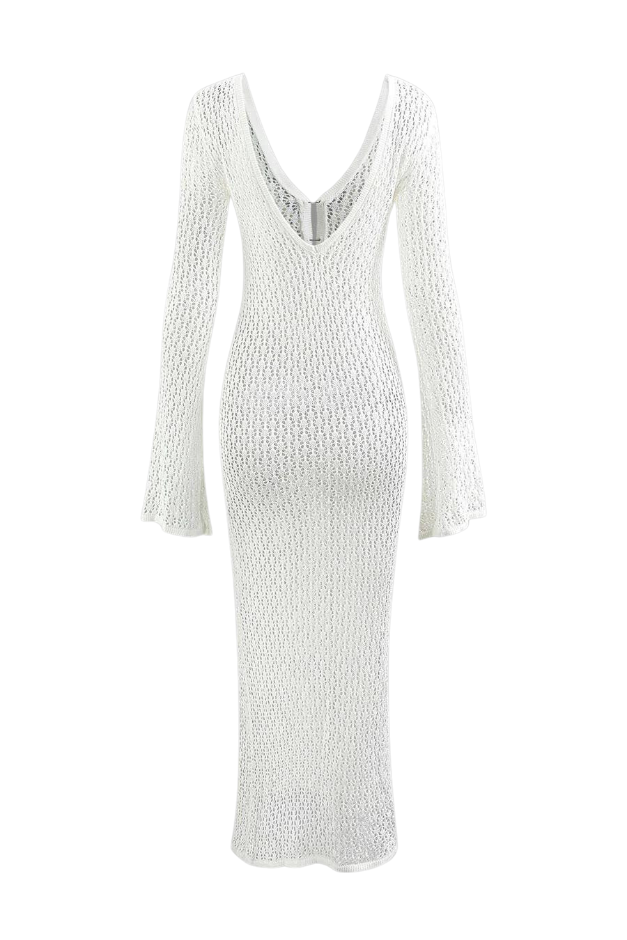 A&A V neck Flare Long sleeved Knitted Maxi Dress ARIELLA & AYANA A&A V neck Flare Long sleeved Knitted Maxi Dress ARIELLA & AYANA