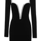 A&A Luxe Crystal Night Mini Bodycon Dress