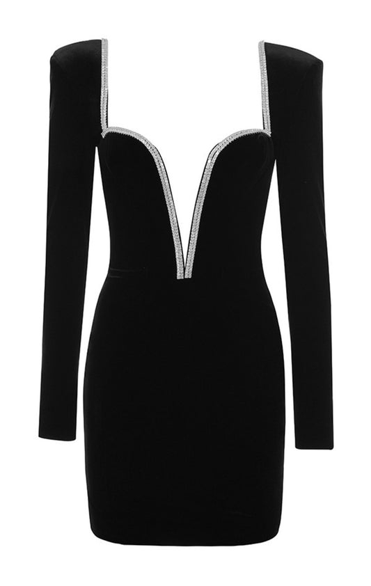 A&A Luxe Crystal Night Mini Bodycon Dress